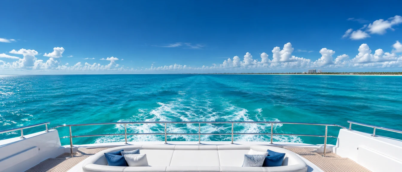 Wide ocean view from a yacht deck