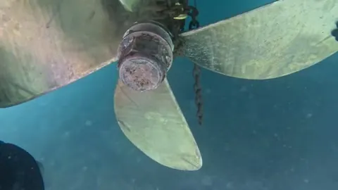Underwater propeller and shaft access